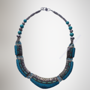 Moroccan Turquoise Bead Necklace-400