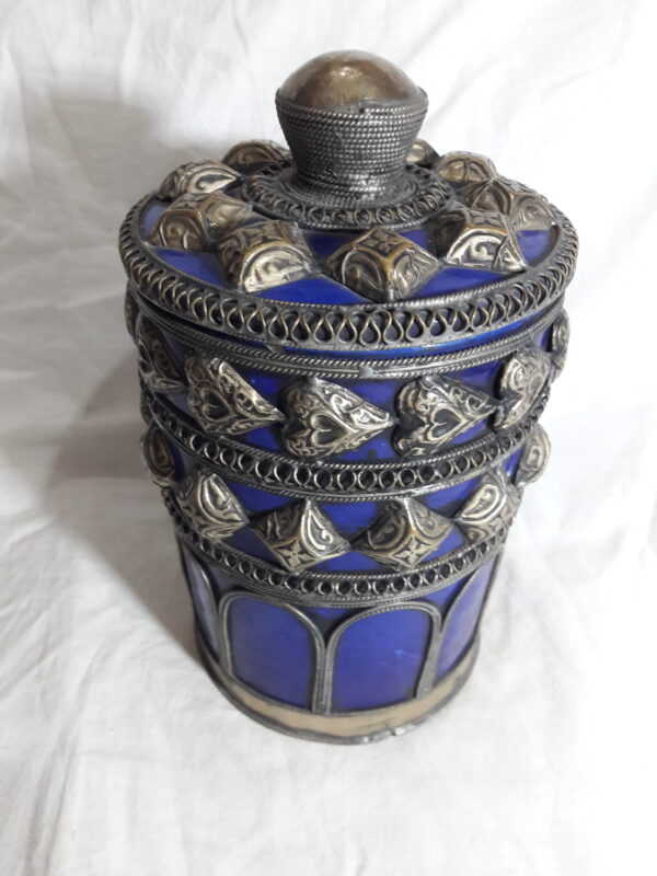 old Moroccan Ceramic Box -moroccan pottery